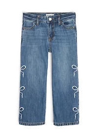 toddler bow baggy jeans