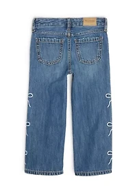 toddler bow baggy jeans