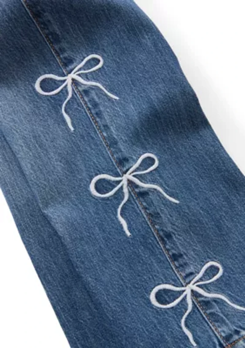 toddler bow baggy jeans