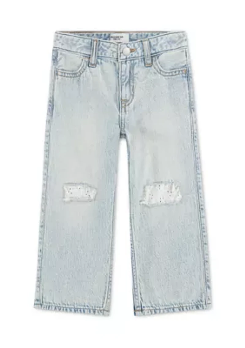 toddler eyelet destroy baggy jeans
