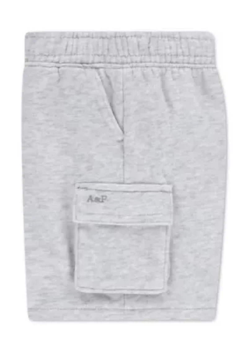 fleece cargo shorts