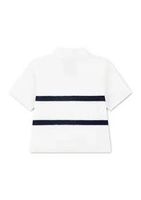 baby striped button through sweater