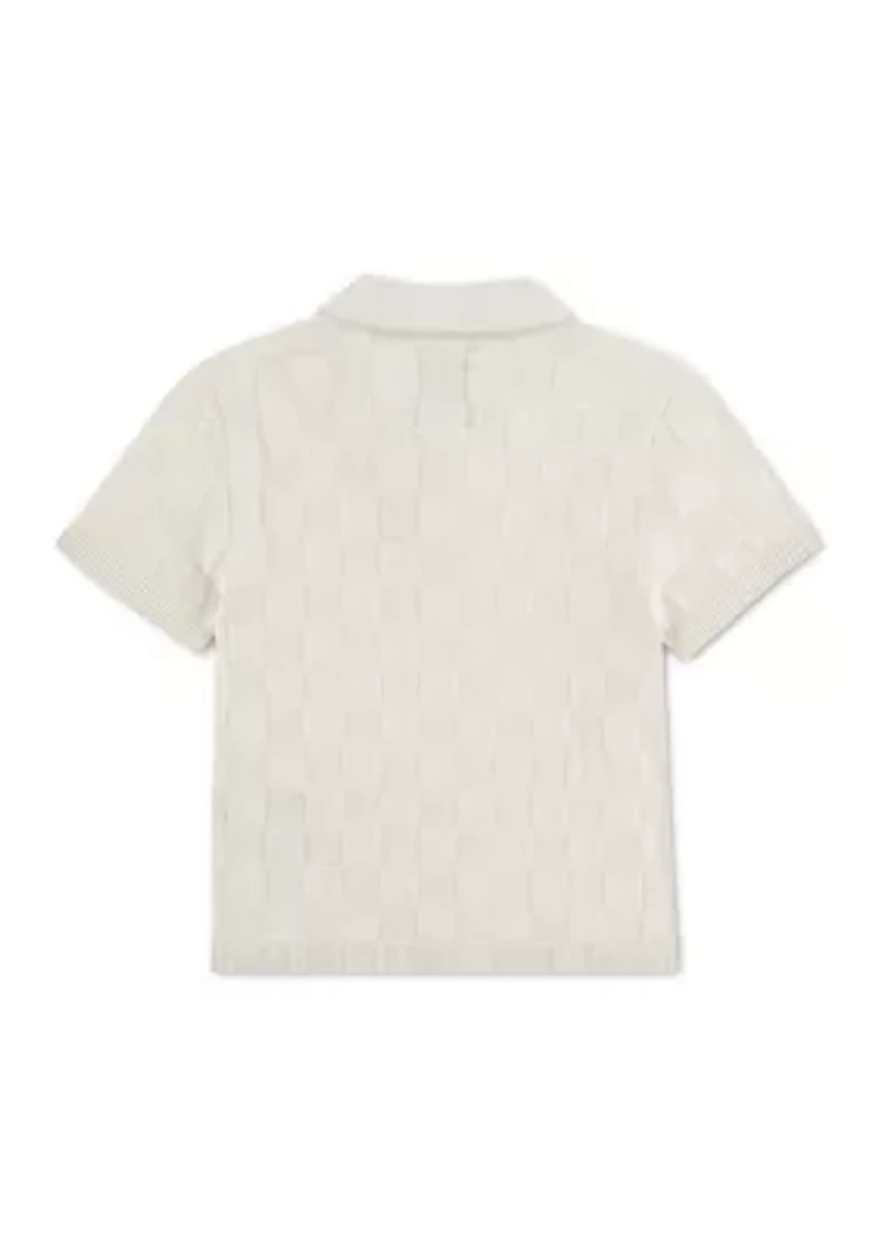 toddler johnny collar sweater polo shirt