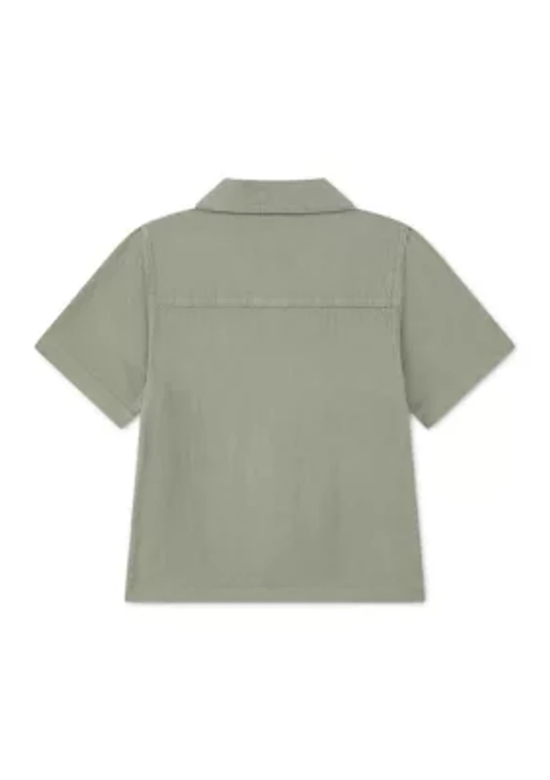 toddler linen camp shirt