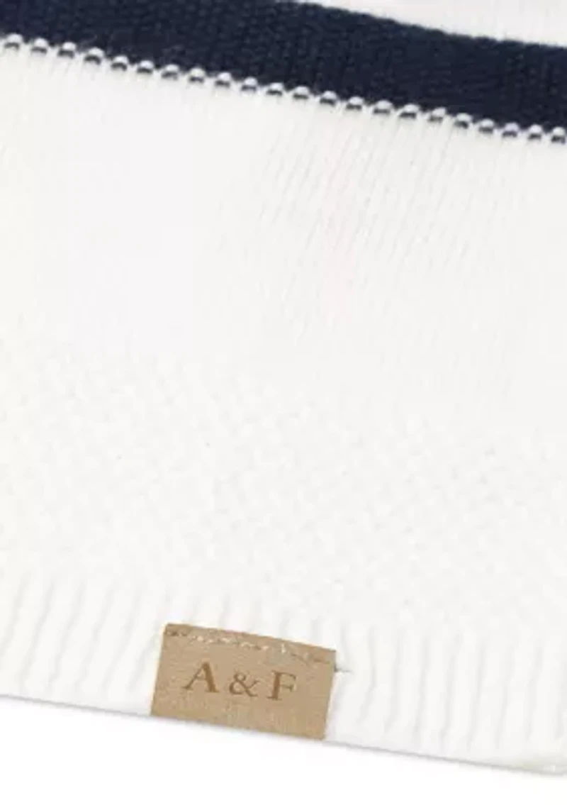 toddler boys striped button through sweater