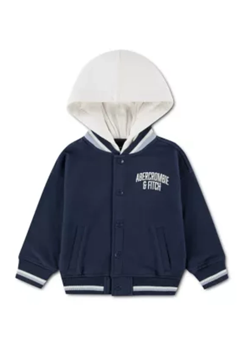 toddler varsity fleece bomber jacket