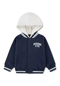 toddler varsity fleece bomber jacket