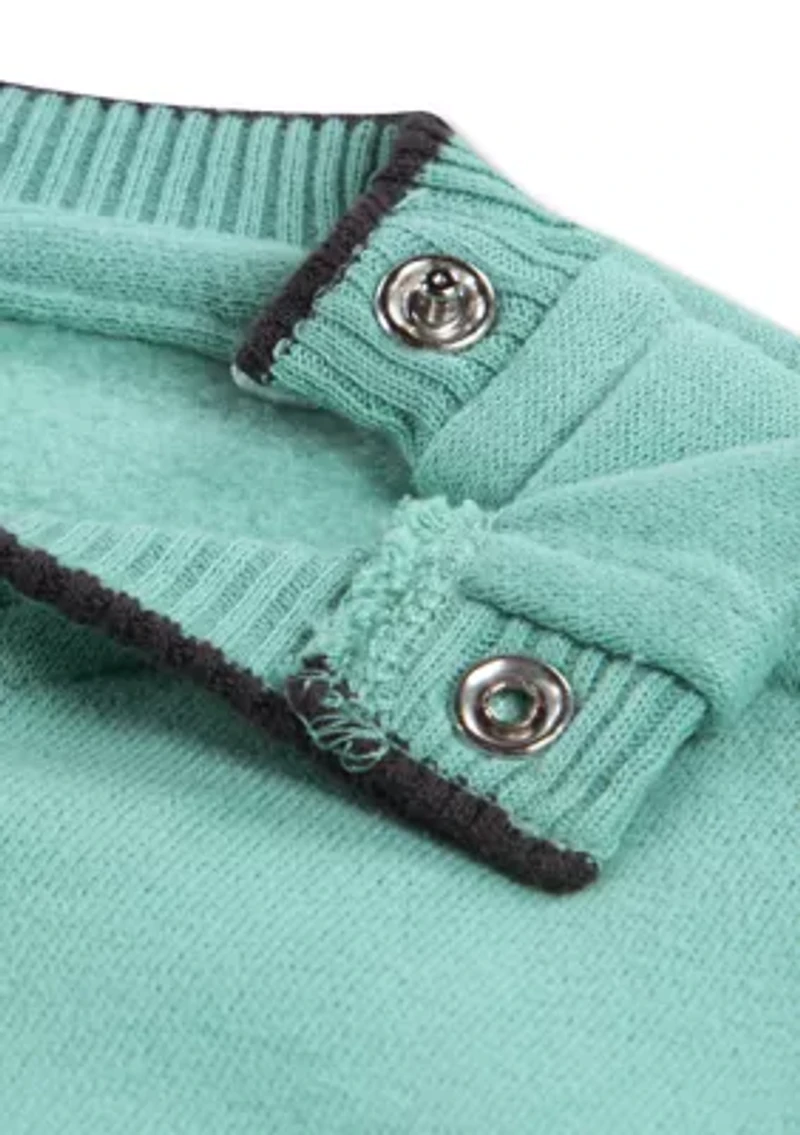 toddler cargo fleece pants and crew neck top set