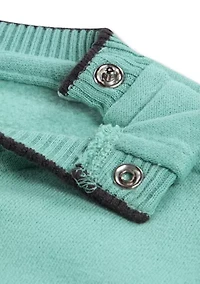 toddler cargo fleece pants and crew neck top set