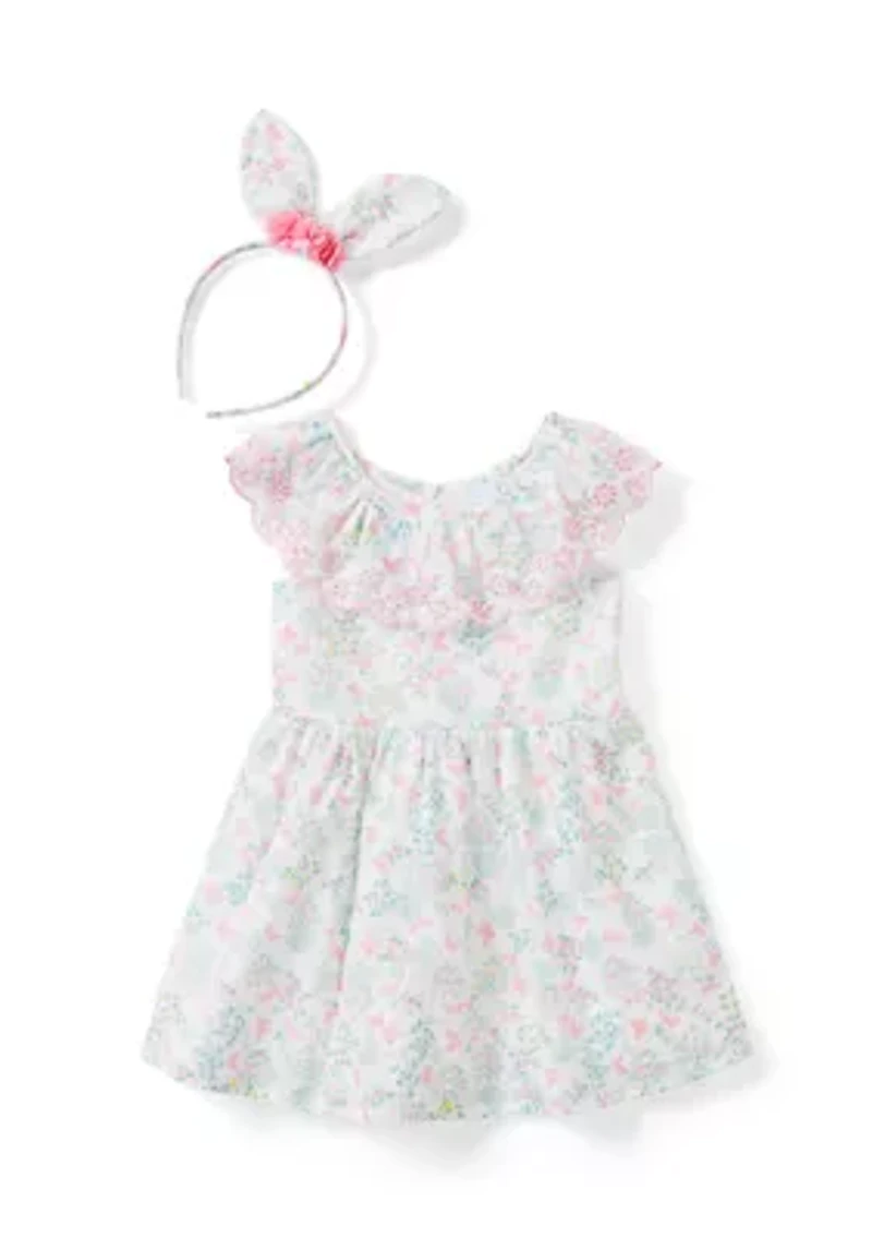 Toddler Girls Novelty Dress with Hard Headband