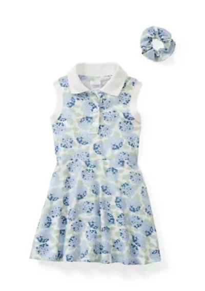 Toddler Girls Print Dress with Scrunchie