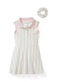 Toddler Girls Print Dress with Scrunchie
