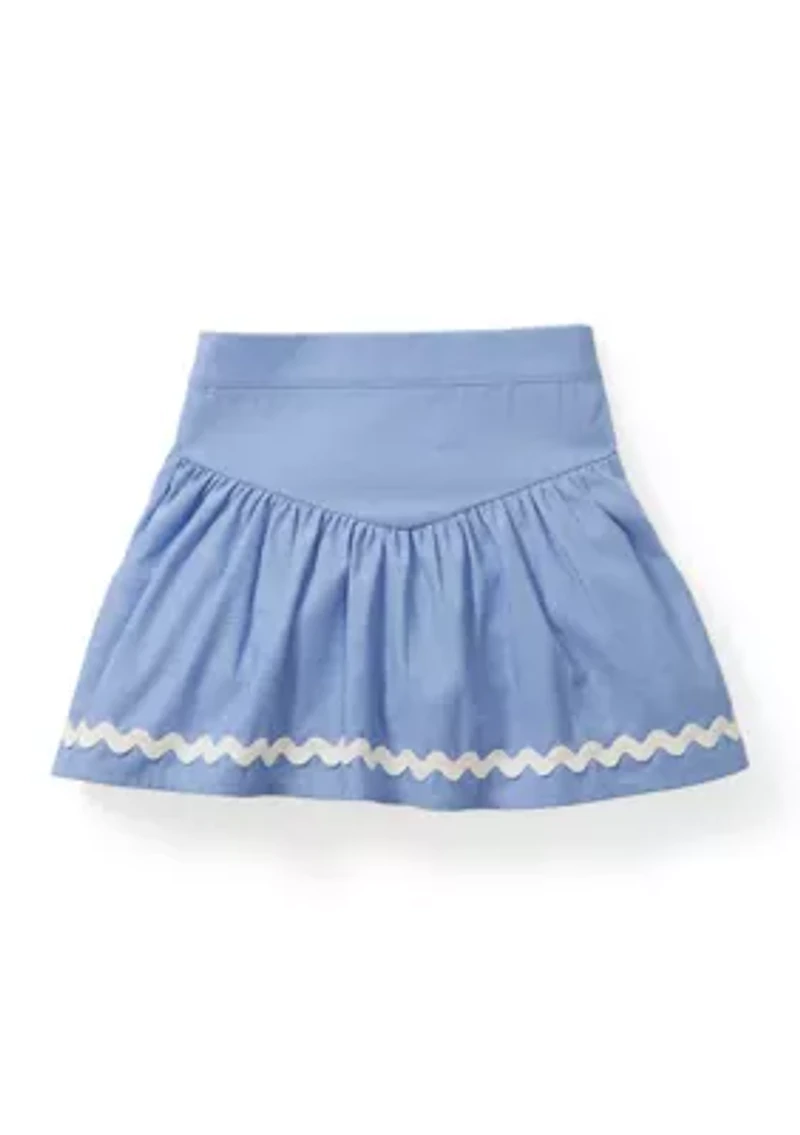 Toddler Girls Skort Top and Bow Hair Tie Set