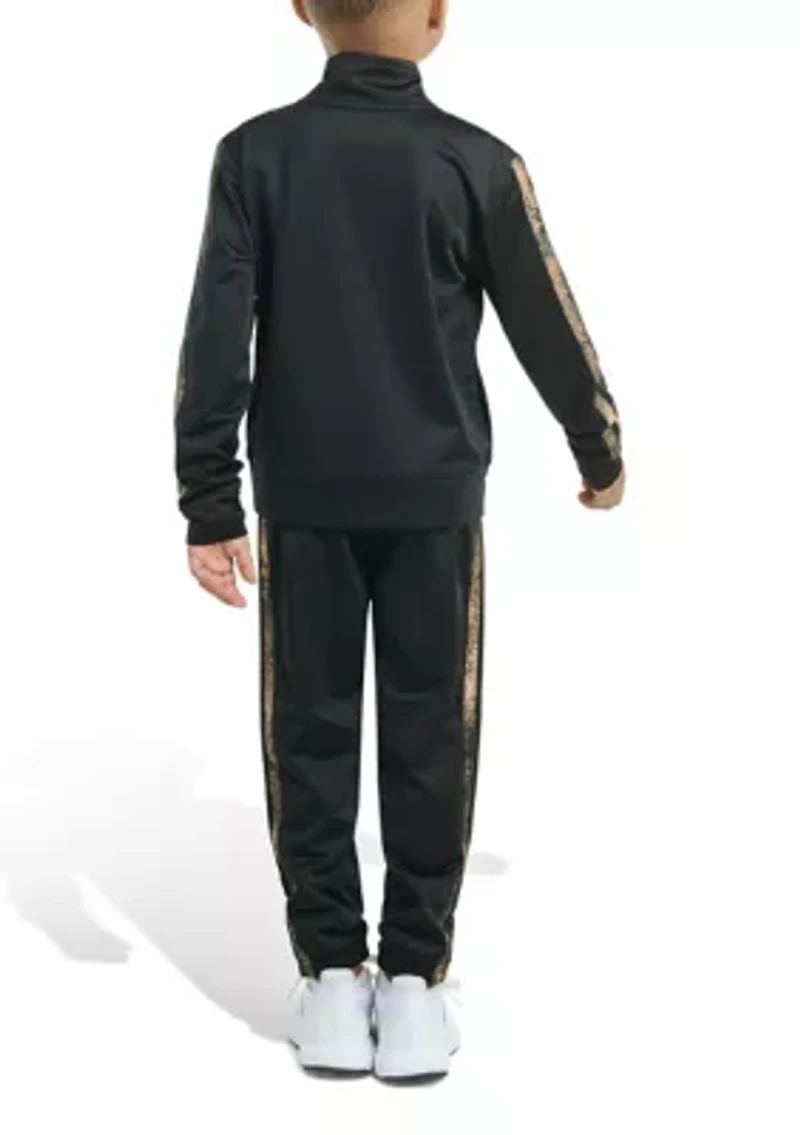 Toddler Boys Camo 3 Stripe Jacket and Joggers Set