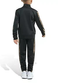 Toddler Boys Camo 3 Stripe Jacket and Joggers Set