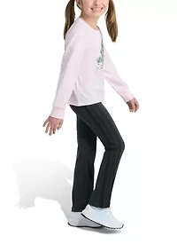Toddler Girls Two Piece Long Sleeve Graphic T-Shirt and Flare Pants Set
