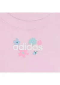 Baby Girls Two Piece Long Sleeve Crew Neck Fleece Pullover and Ribbed Flare Pants Set