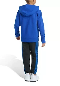 Toddler Boys Two Piece Long Sleeve Graphic Fleece Pullover & Joggers Set