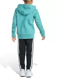Toddler Boys Two Piece Long Sleeve Graphic Fleece Pullover & Joggers Set