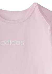 Baby Girls Three Piece Logo Bodysuit & Pants Set
