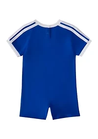 Baby Boys Short Sleeve 3-Stripe Logo Romper