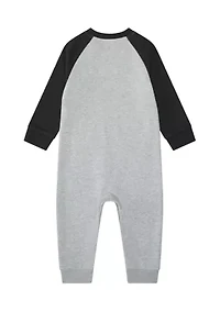 Baby Boys Long Sleeve Color Blocked French Terry Coverall