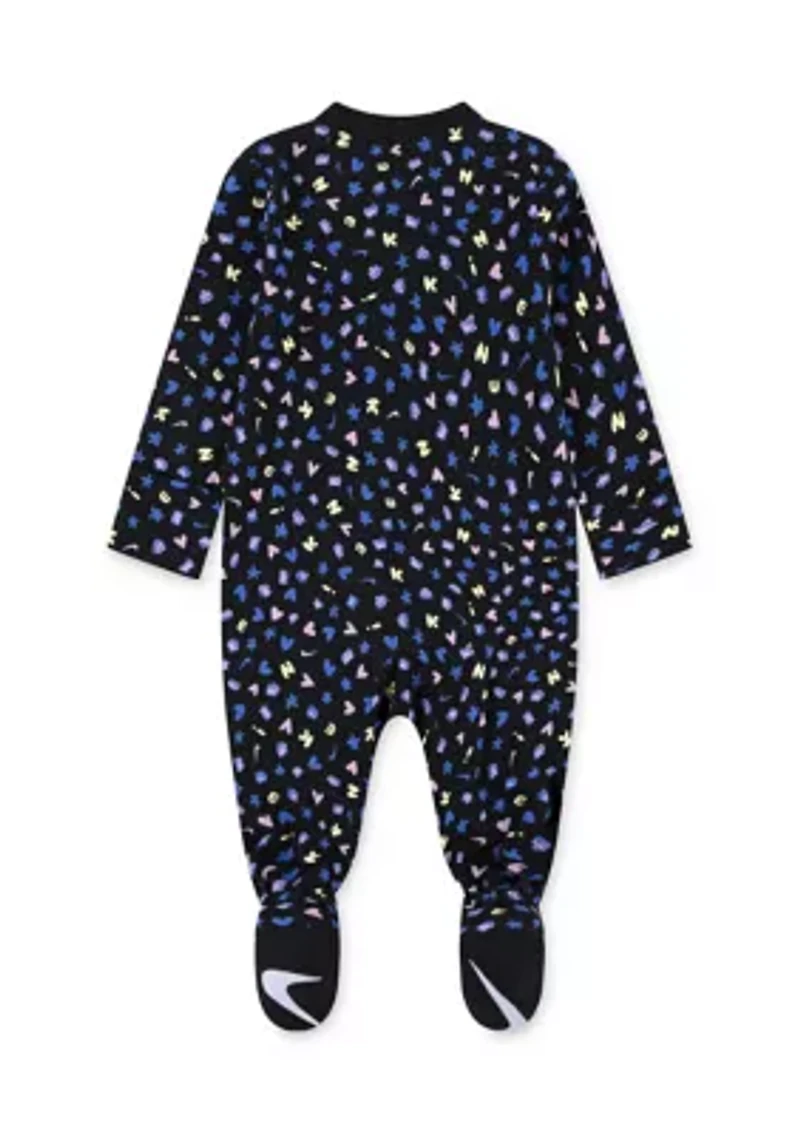 Baby Girls Essentials All Over Icon Print Coverall