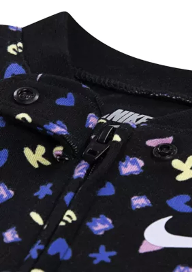 Baby Girls Essentials All Over Icon Print Coverall