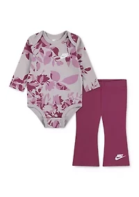 Baby Girls Body Suit and Flare Leggings Set