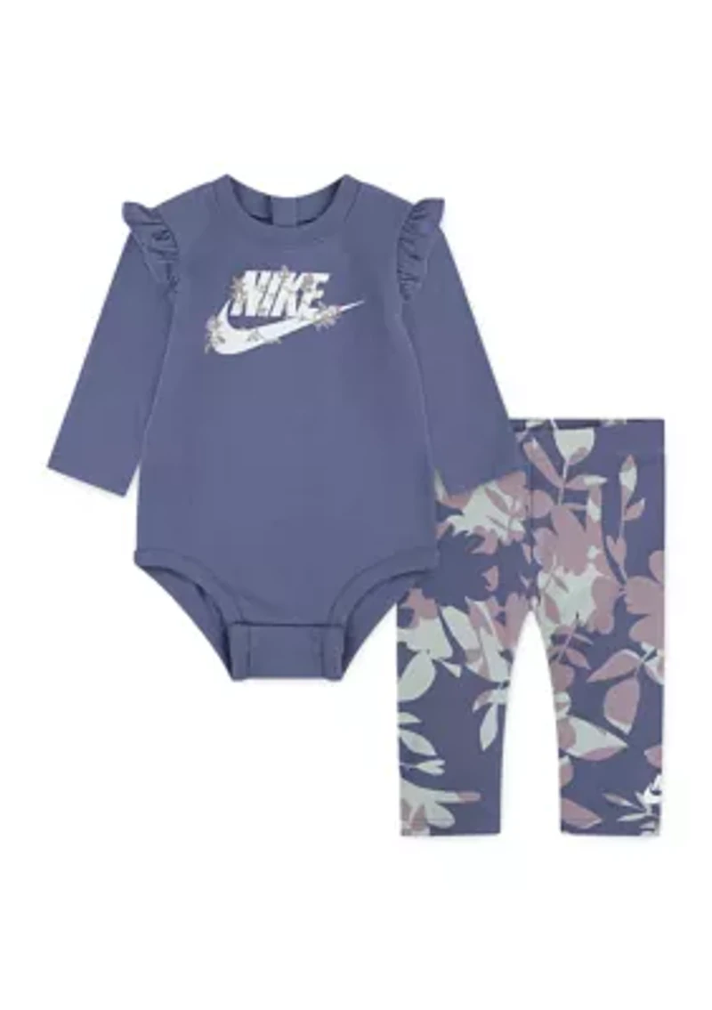 Baby Girls Graphic Bodysuit and Printed Leggings Set