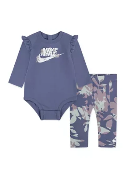 Baby Girls Graphic Bodysuit and Printed Leggings Set