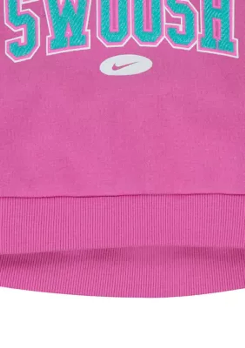 Baby Girls Swoosh Sweatshirt and Printed Leggings Set