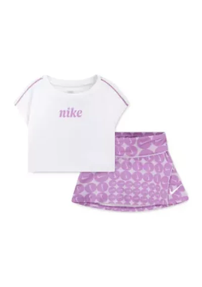 Baby Girls Drapey Jersey Skort Set