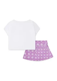 Baby Girls Drapey Jersey Skort Set