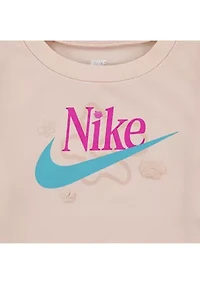 Baby Girls Cropped T-Shirt and Shorts Set