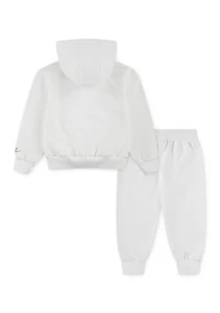 Baby Girls Floral Futura Logo Hoodie and Joggers Set