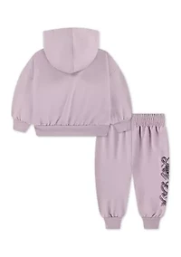Baby Girls Swoosh Hoodie and Jogger Set
