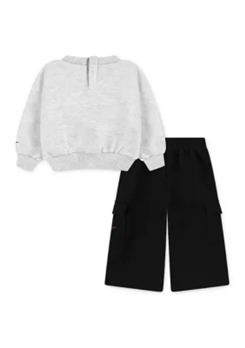 Baby Girls Essentials Sweatshirt and Cargo Pants Set