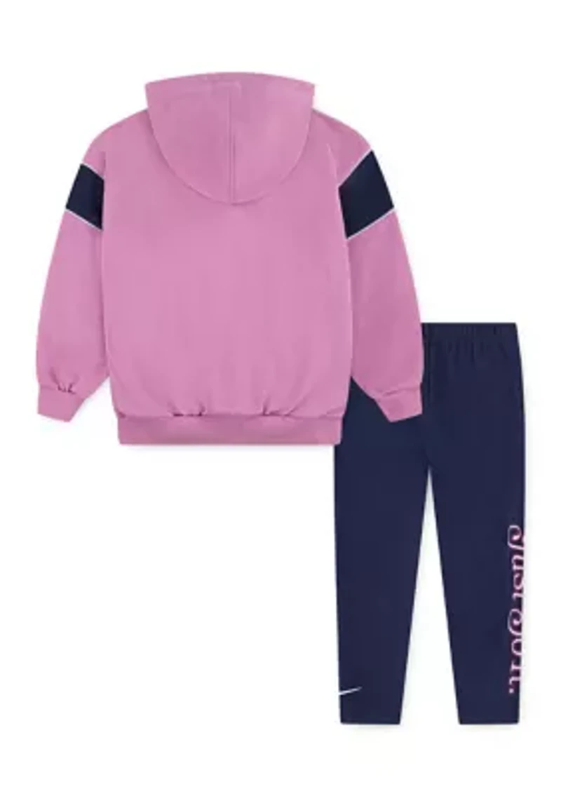 Baby Girls Varsity Prep Graphic Hoodie and Printed Leggings Set