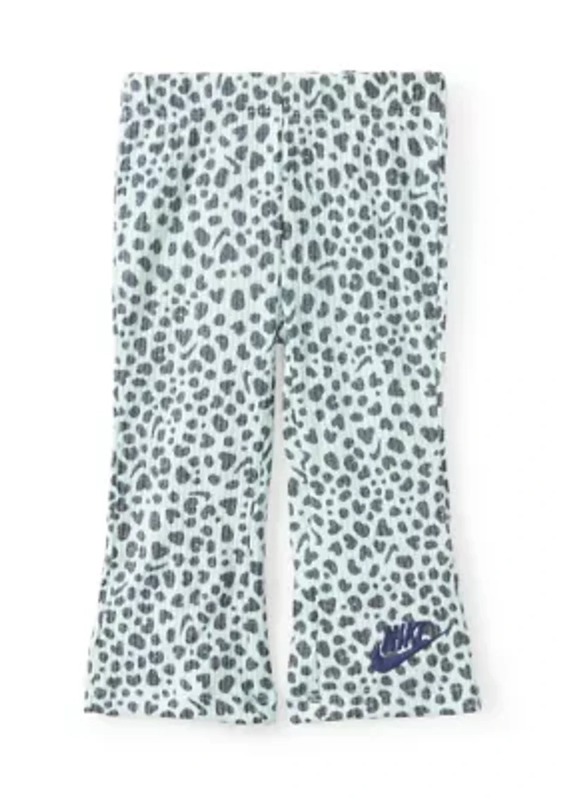 Baby Girls Animal Print Hoodie and Flared Pants Set