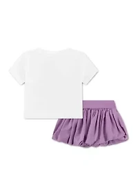 Baby Girls T-Shirt and Skort Set