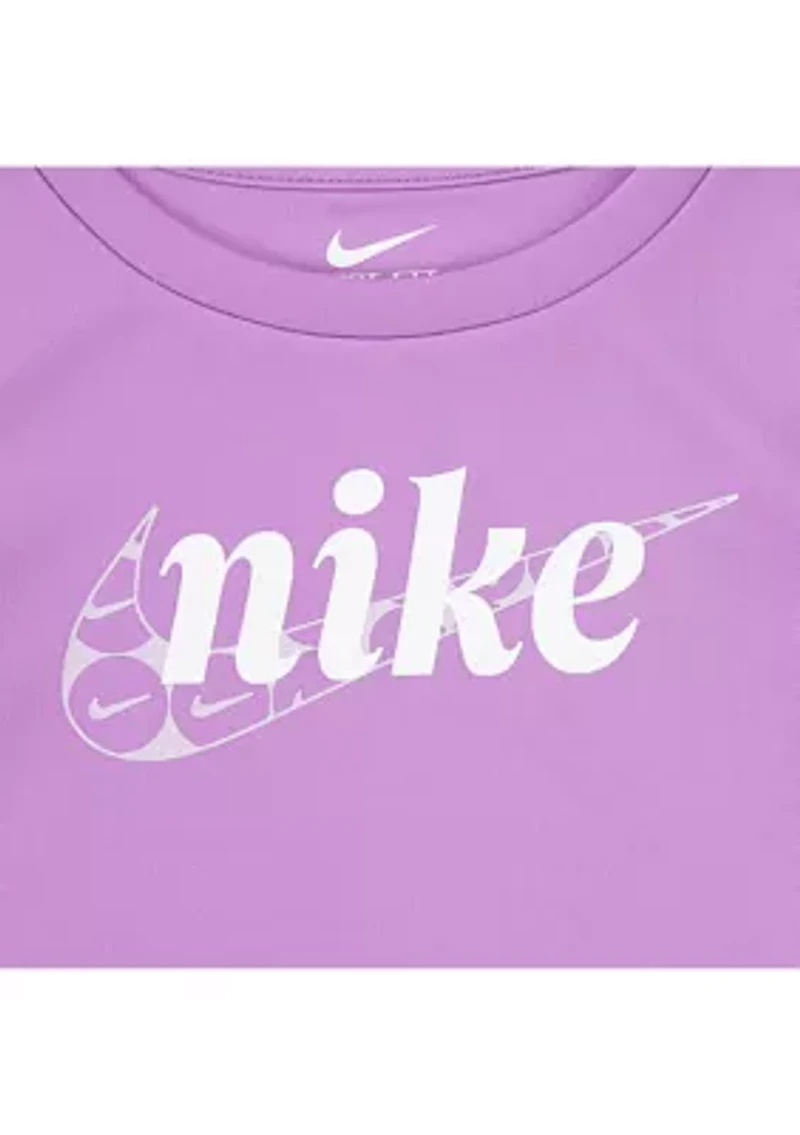 Toddler Girls Dri Fit Graphic T-Shirt and Shorts Set