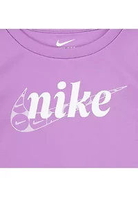 Toddler Girls Dri Fit Graphic T-Shirt and Shorts Set