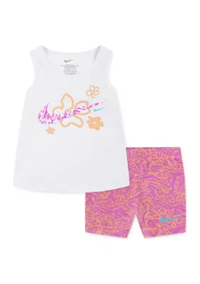 Toddler Girls Graphic Tank Set
