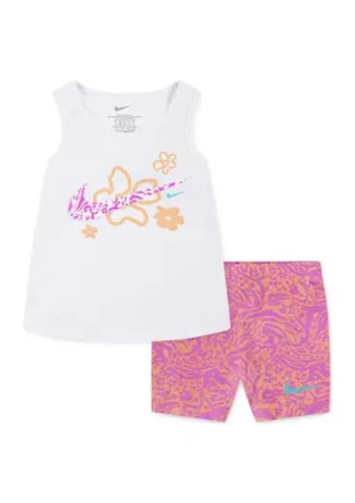 Toddler Girls Graphic Tank Set