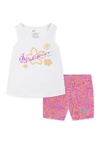 Toddler Girls Graphic Tank Set