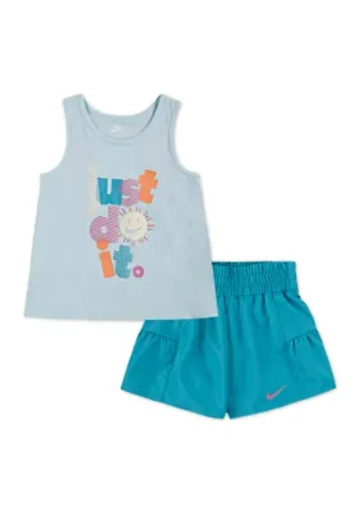 Toddler Girls Graphic Tank Set