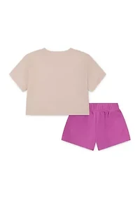 Toddler Girls Graphic Short Set