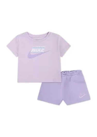 Toddler Girls Graphic Short Set