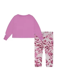 Toddler Girls Printed Club Long Sleeve Leggings Set